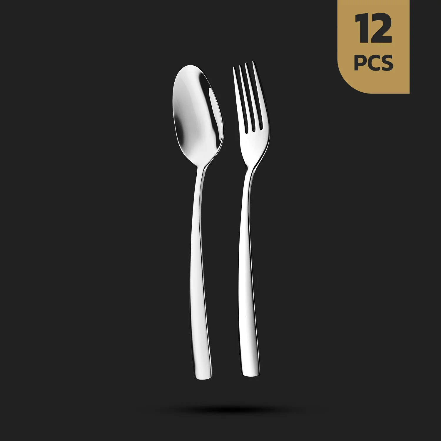 غذاخوری12سورنا سرویس قاشق چنگال ۱۲ پارچه غذاخوری طرح سورنا - تصویر 1