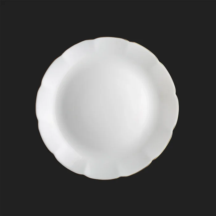 سرویس ۲۹ پارچه اپال نیلوفری سفید خط طلا - تصویر 3