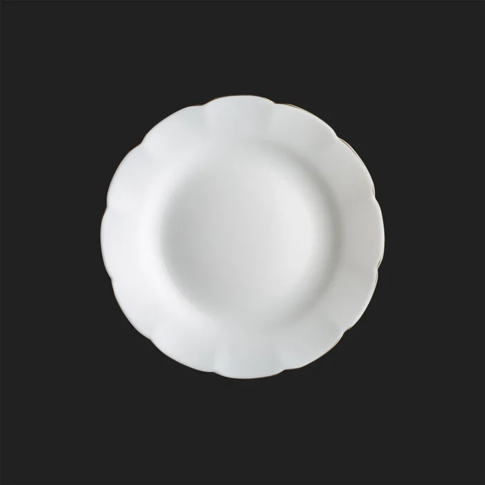 سرویس ۲۹ پارچه اپال نیلوفری سفید خط طلا - تصویر 5