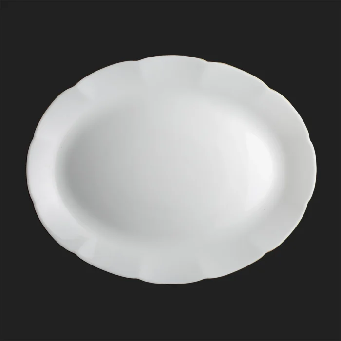 سرویس ۲۹ پارچه اپال نیلوفری سفید خط طلا - تصویر 4