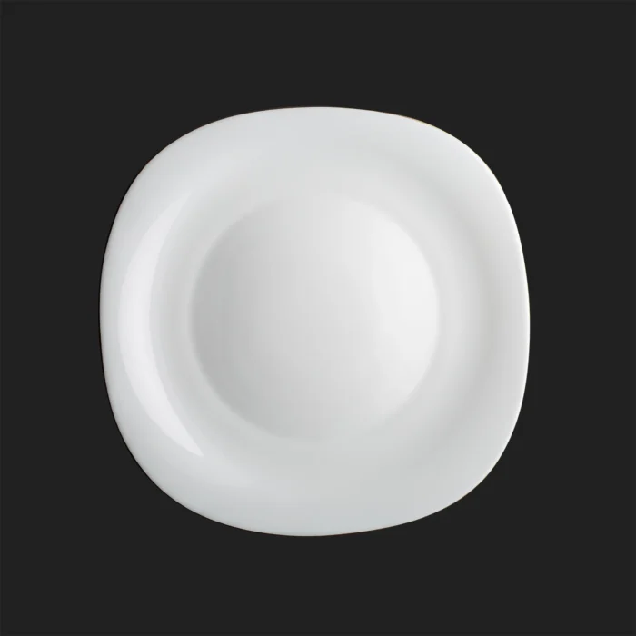 سرویس ۲۹ پارچه اپال چهارگوش کلاسیک سفید خط طلا - تصویر 3