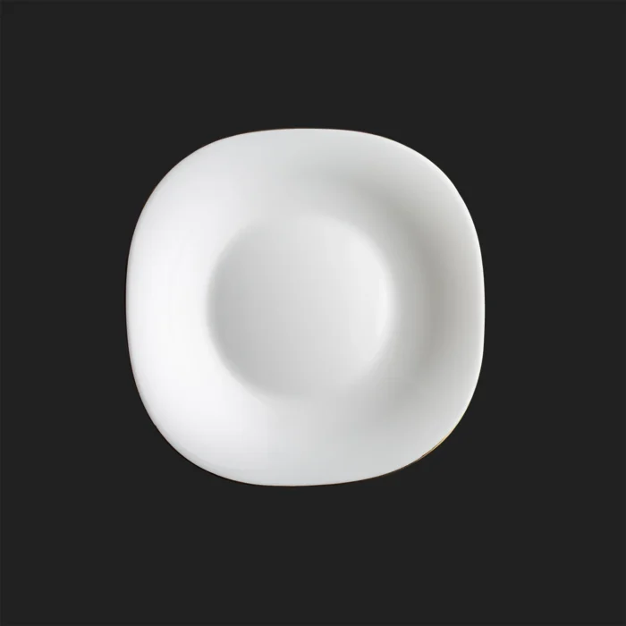 سرویس ۲۹ پارچه اپال چهارگوش کلاسیک سفید خط طلا - تصویر 4