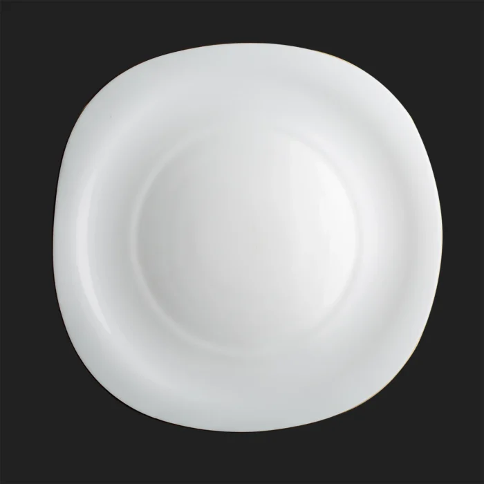 سرویس ۲۹ پارچه اپال چهارگوش کلاسیک سفید خط طلا - تصویر 6