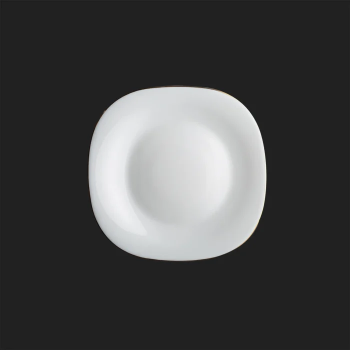 سرویس ۲۹ پارچه اپال چهارگوش کلاسیک سفید خط طلا - تصویر 5