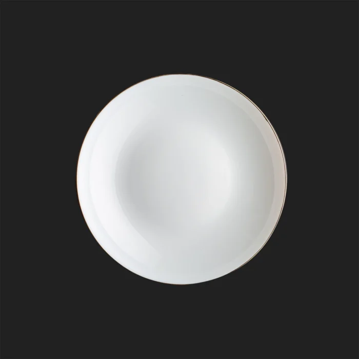 سرویس ۲۹ پارچه اپال گرد کلاسیک سفید خط طلا دینو - تصویر 4